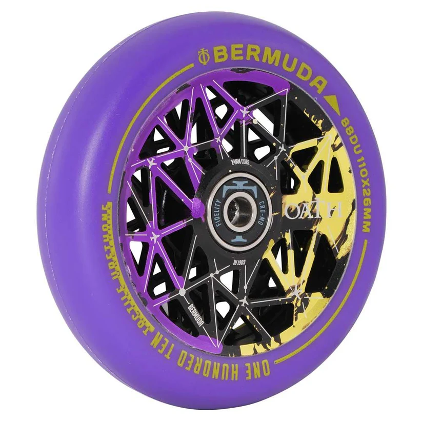 OATH Roue BERMUDA 110mm Black Purple Yellow [x2]
