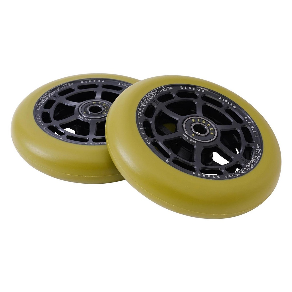 URBANARTT Roue CIVIC 110x24mm Black Army Green [x2]