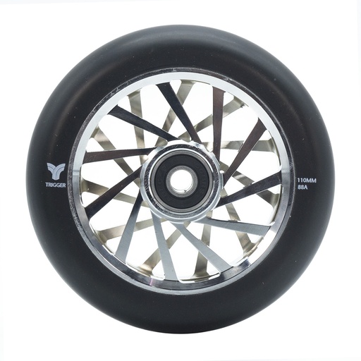 [12421[110  CH-NR     ]] TRIGGER Roue STAR 110mm/88A Chrome Noir [x1]