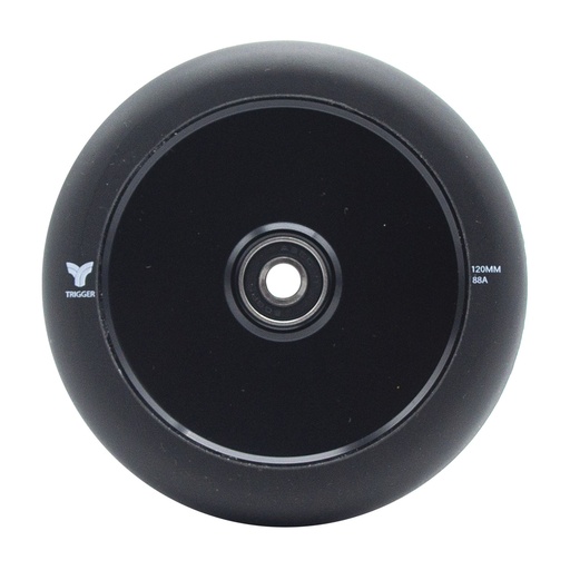 [12408[120  NO_NO     ]] TRIGGER Roue HOLLOW 30mm 120mm/88A Noir Noir [x1]