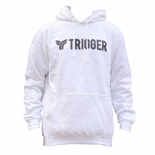 [10072[ BLANC  ]] TRIGGER Sweat à capuche COLLEGE Blanc