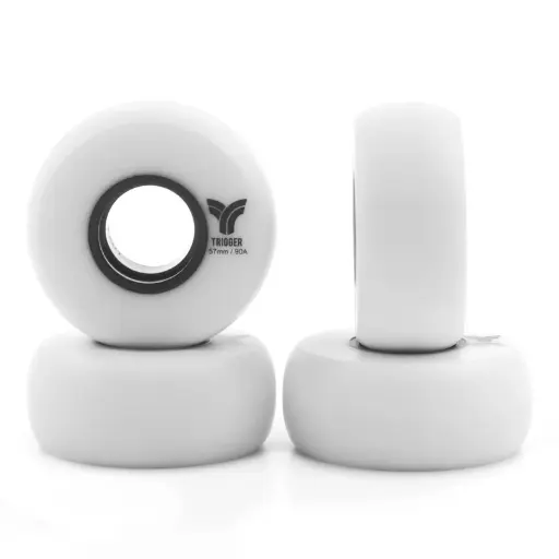 [12449[57. BLANC ]] TRIGGER Roue LEVEL 57mm/90A Blanc [x4]