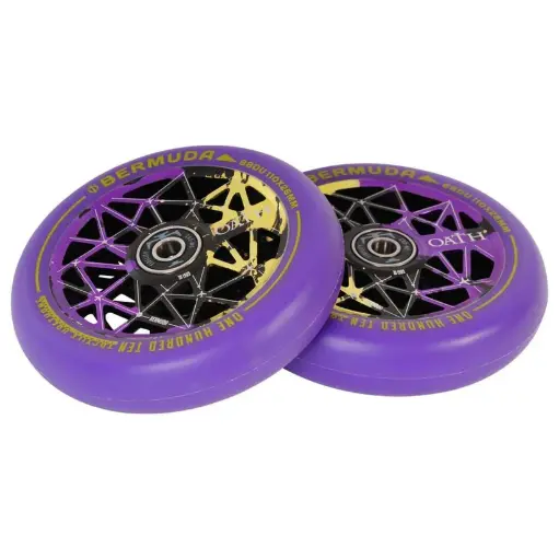 [NMD-44027-Black-Purple-Yellow] OATH Roue BERMUDA 110mm Black Purple Yellow [x2]