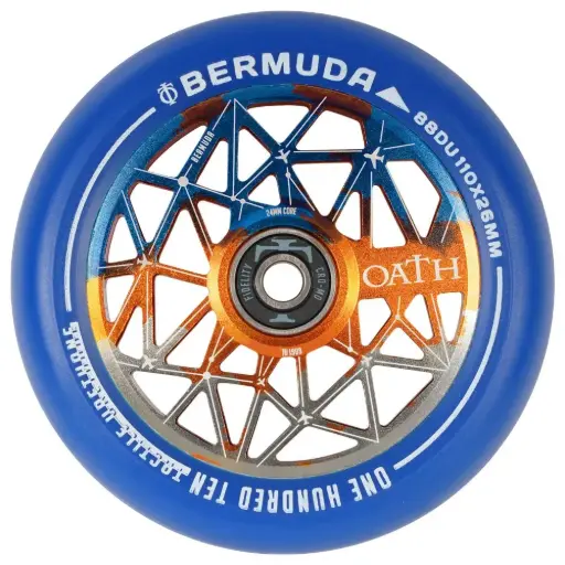 OATH Roue BERMUDA 110mm Orange Blue Titanium [x2]